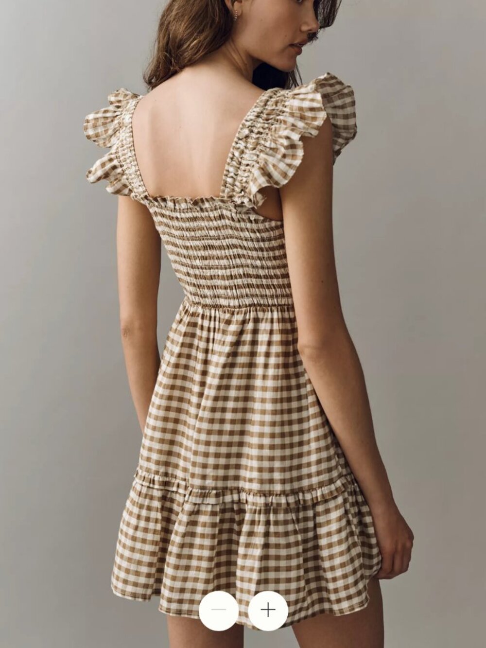 Anthropologie Peregrine 100% European Linen Mini Dress - Brown